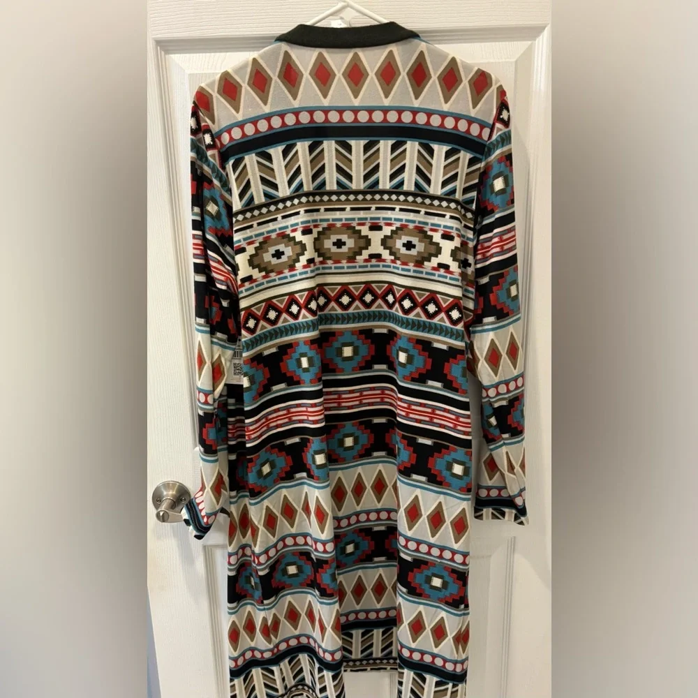Sunshine & Rodeos Western Geometric Patterned Long Cardigan - Picture 5 of 5